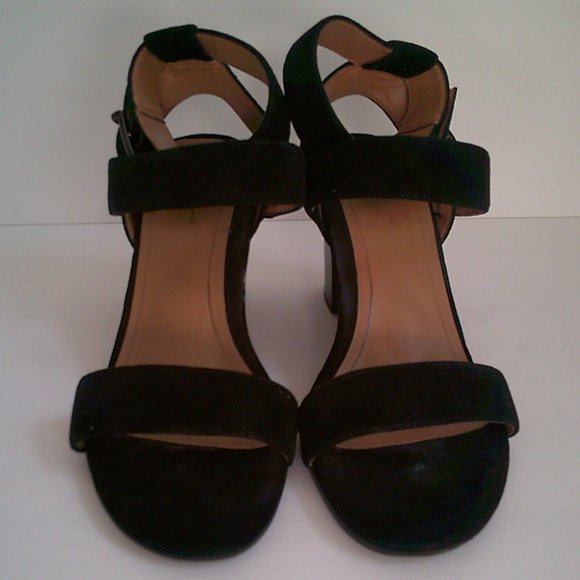 Vionic Shoes - Vionic Sofia Perk Sde Heel Black Suede Sandal Women's 8.5